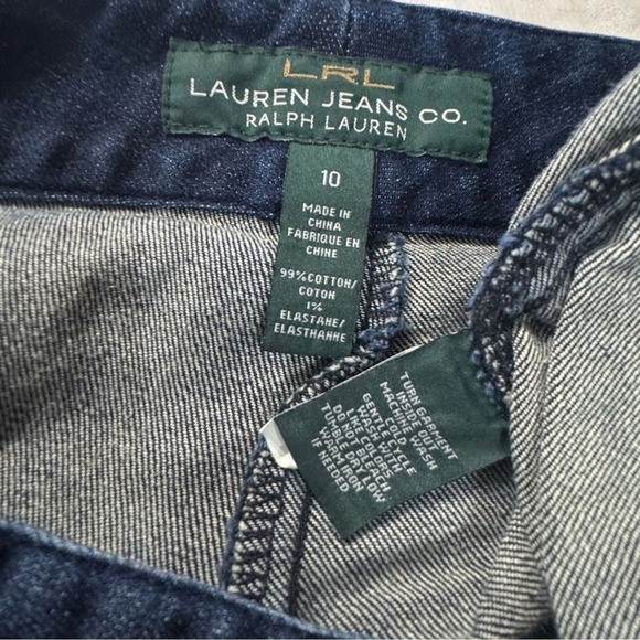 Vintage Y2K Lauren Ralph Lauren Jeans Wide Leg Denim Capris Sailor Pants Size 10 - Picture 4 of 6